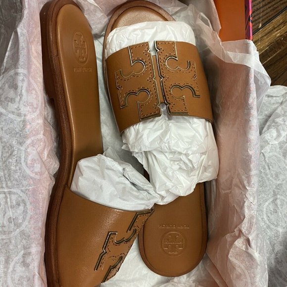 Tory Burch Tan Leather Slippers - Picture 4 of 10
